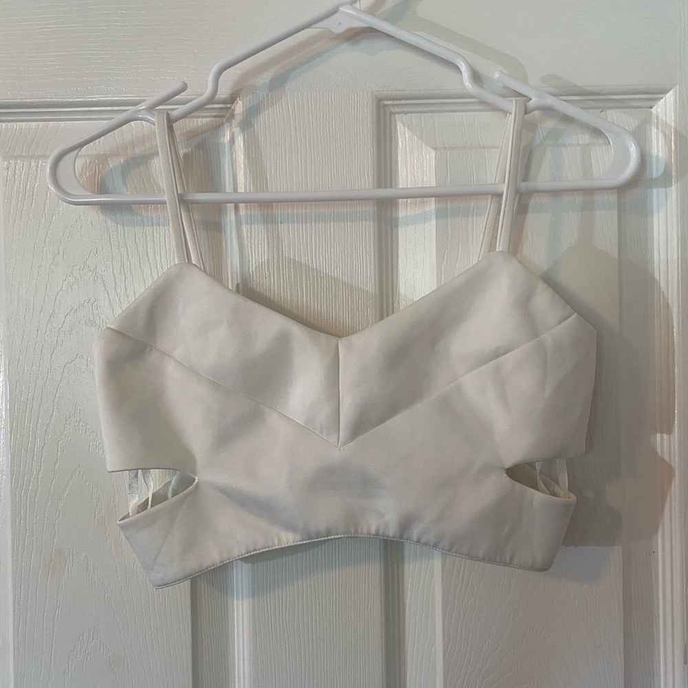 White crop top